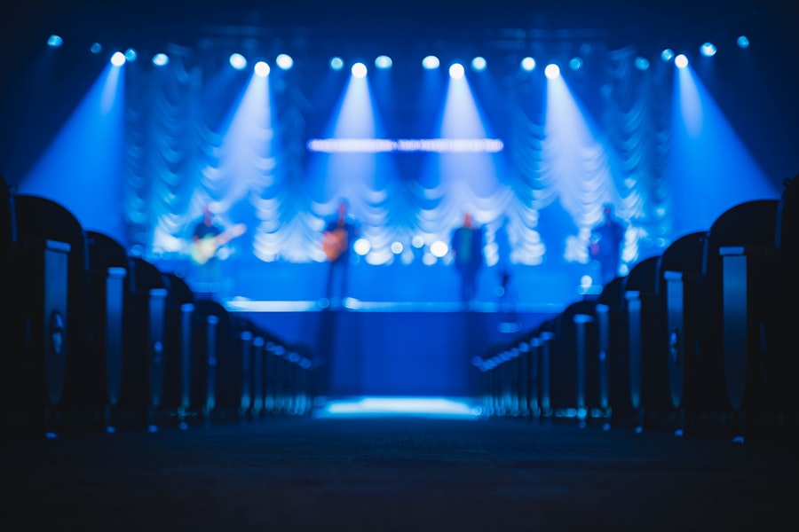 Modular stage and podium setup